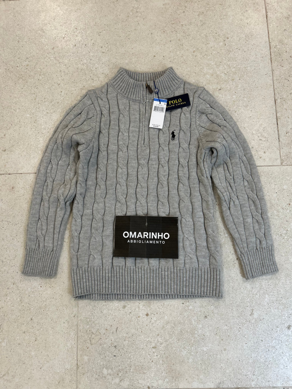POLO RALPH LAUREN – Maglione Mezza Zip Grigio