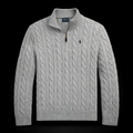 POLO RALPH LAUREN – Maglione Mezza Zip Grigio
